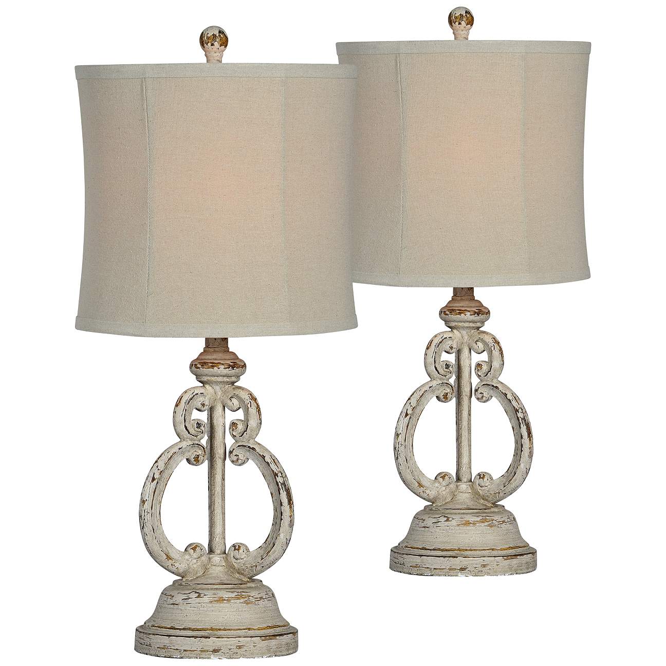 Forty West Taylor Antique Gray Table Lamps Set of 2 - #493P0 | Lamps Plus