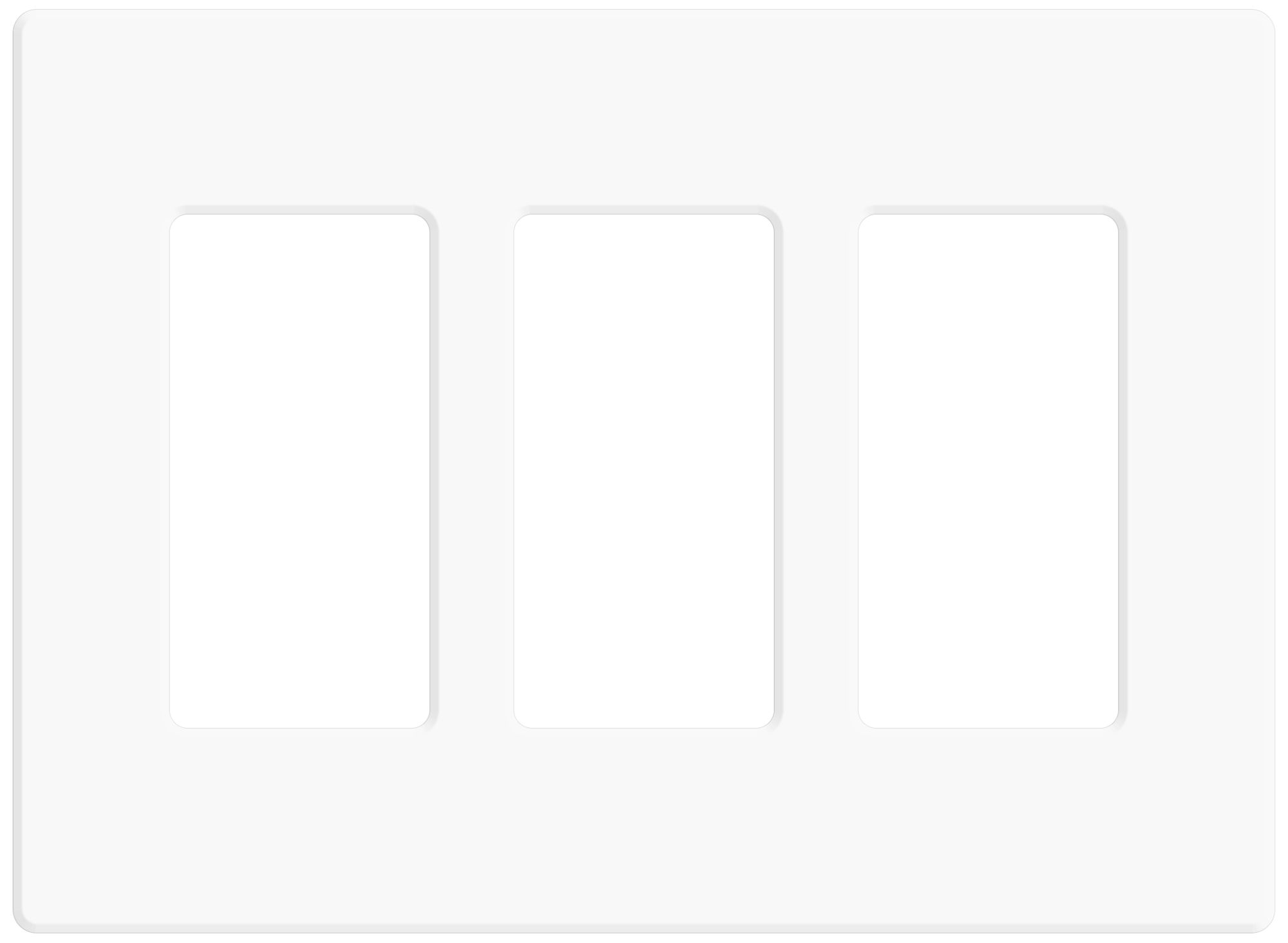 Lutron Claro 3 Gang White Screwless Faceplate 49527 Lamps Plus