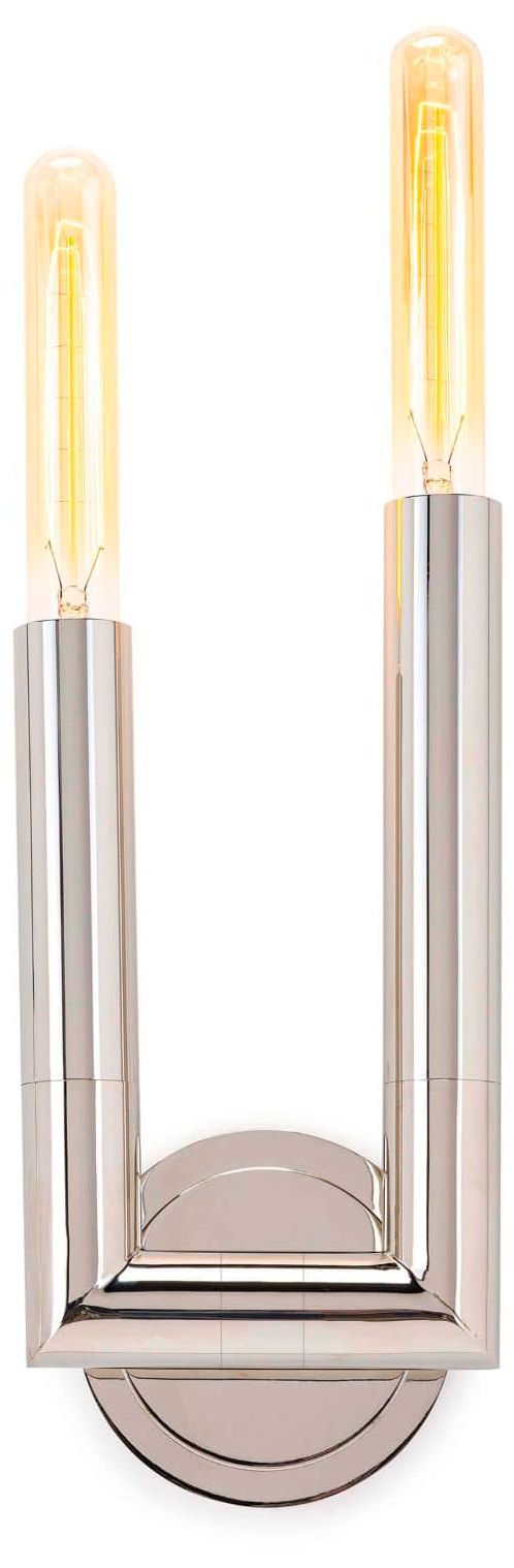 Regina Andrew Wolfe 13" High Polished Nickel Wall Sconce