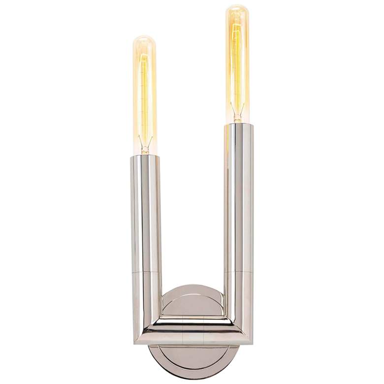 Regina Andrew Wolfe 13&quot; High Polished Nickel Wall Sconce