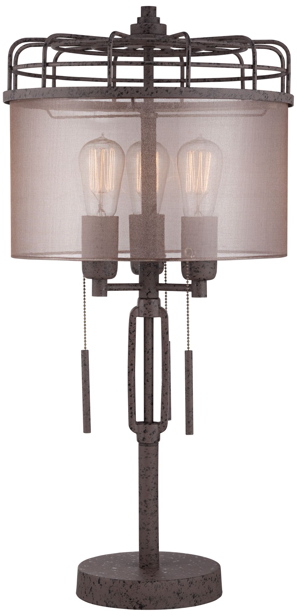 Lock Arbor Industrial Cage Metal Table Lamp 4D030 Lamps Plus