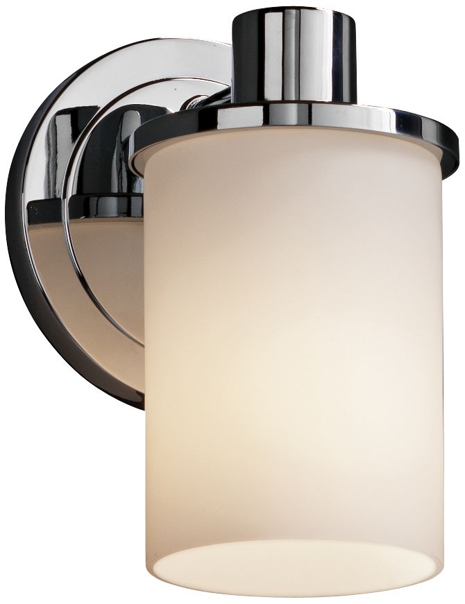 Justice Design Rondo 7 3/4" High Chrome Wall Sconce