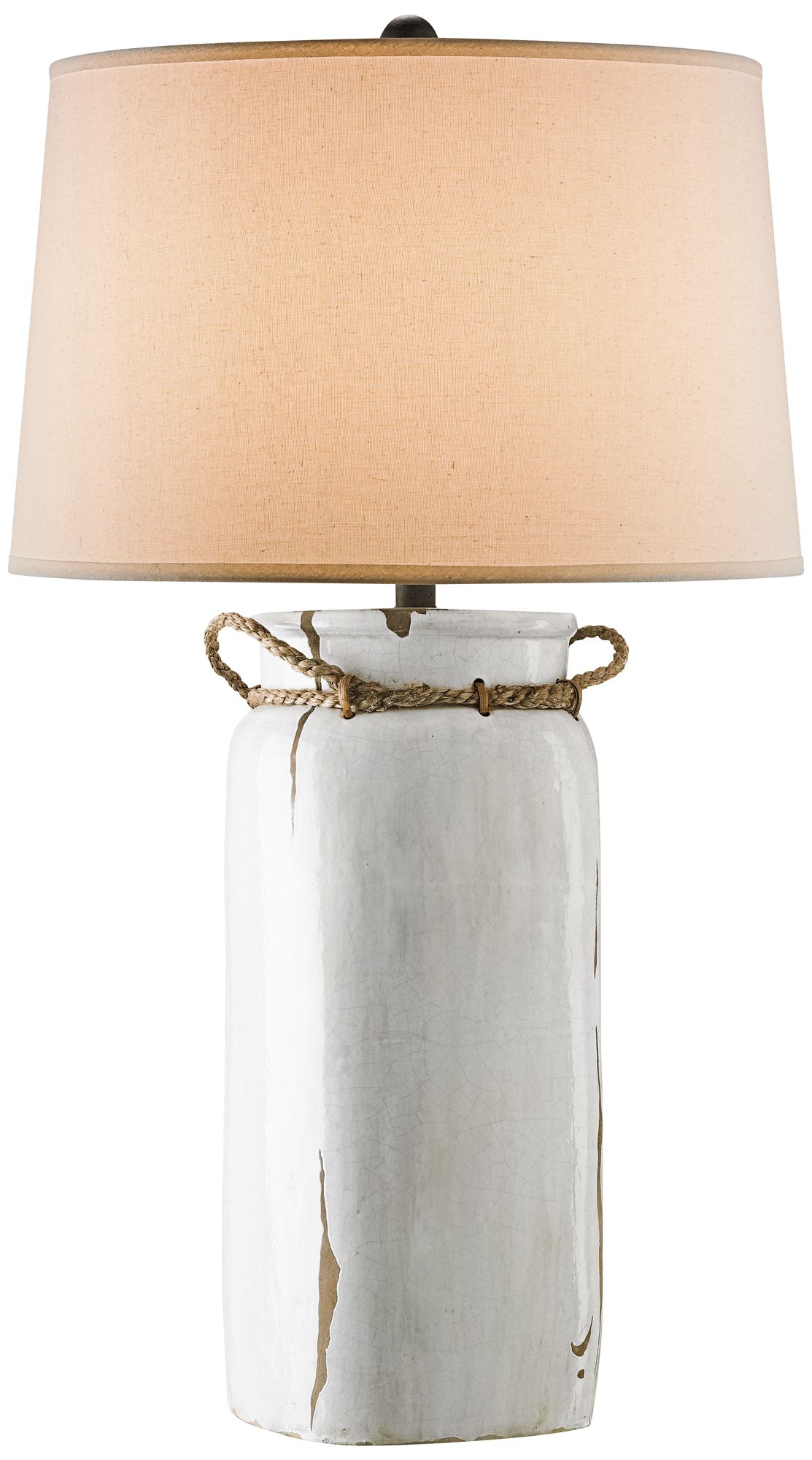 white distressed table lamp