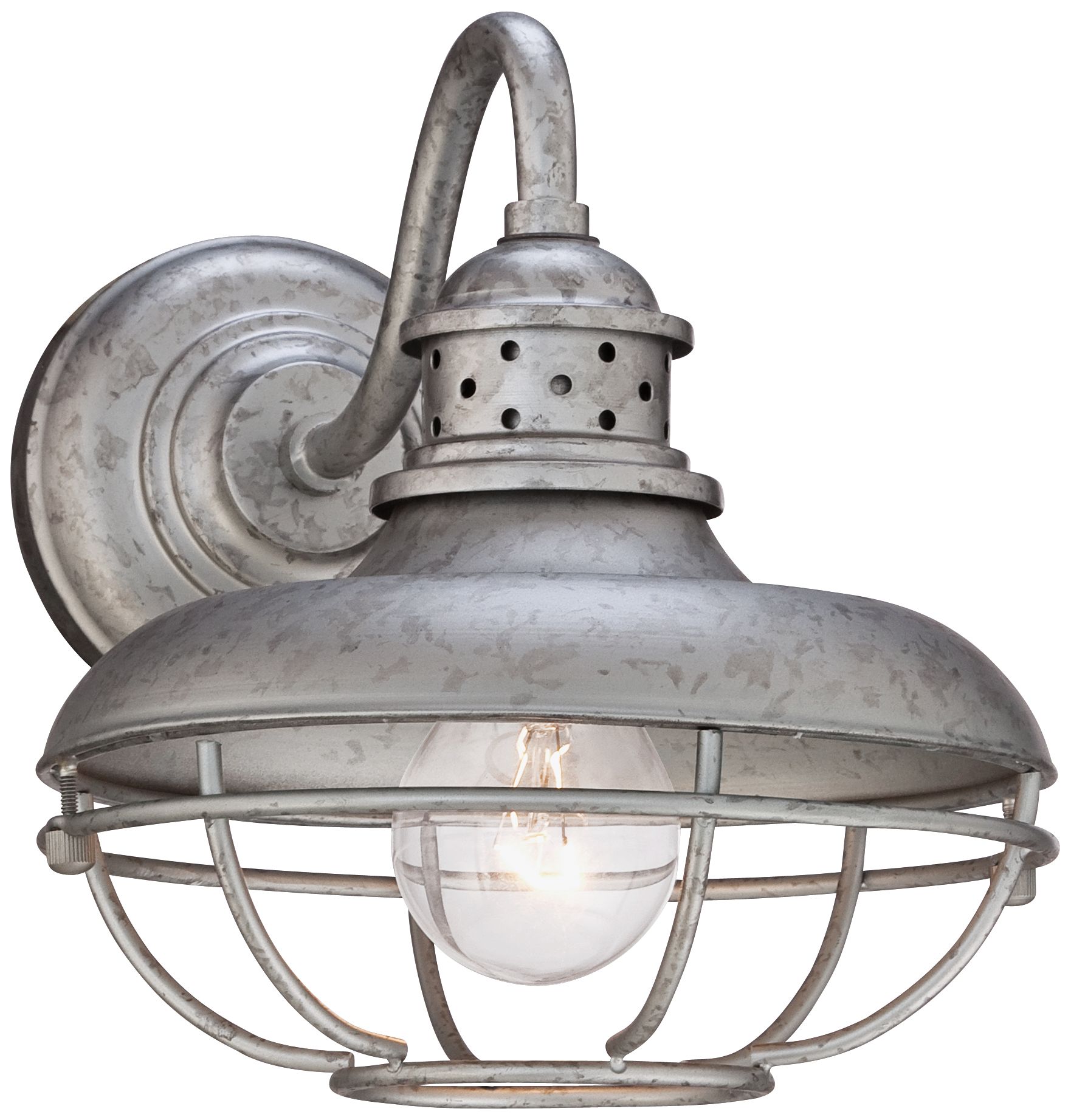 Franklin Park 9" High Galvanized Steel Outdoor Wall Light 4F502
