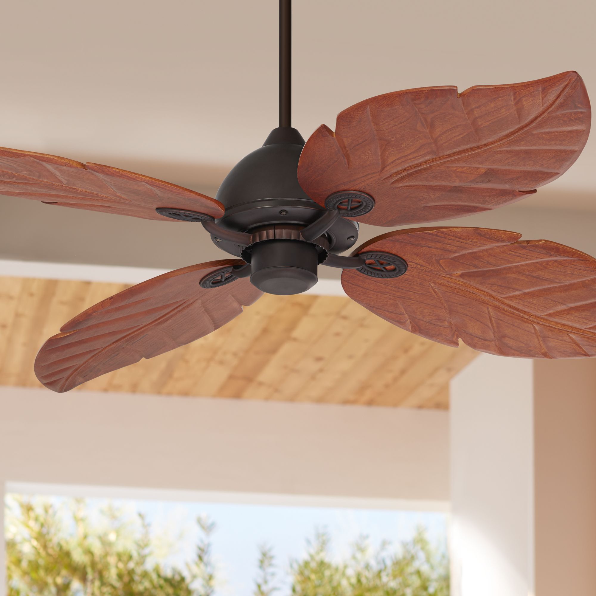 60 Tropical Outdoor Ceiling Fan With Oil Rubbed Bronze Damp Rated