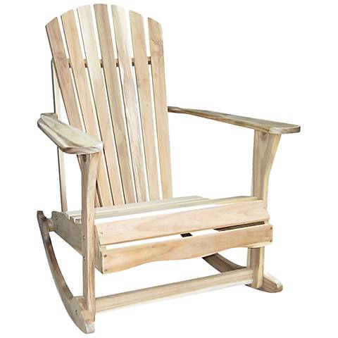 Adirondack Unfinished Acacia Wood Rocker Chair - #4F652 | Lamps Plus