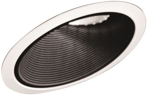 Progress Black Sloped Ceiling Recessed Baffle Trim