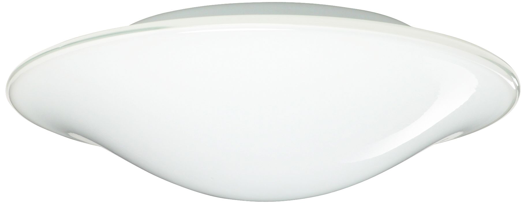Besa Luma 12" Wide Slim Opal Glass Ceiling Light