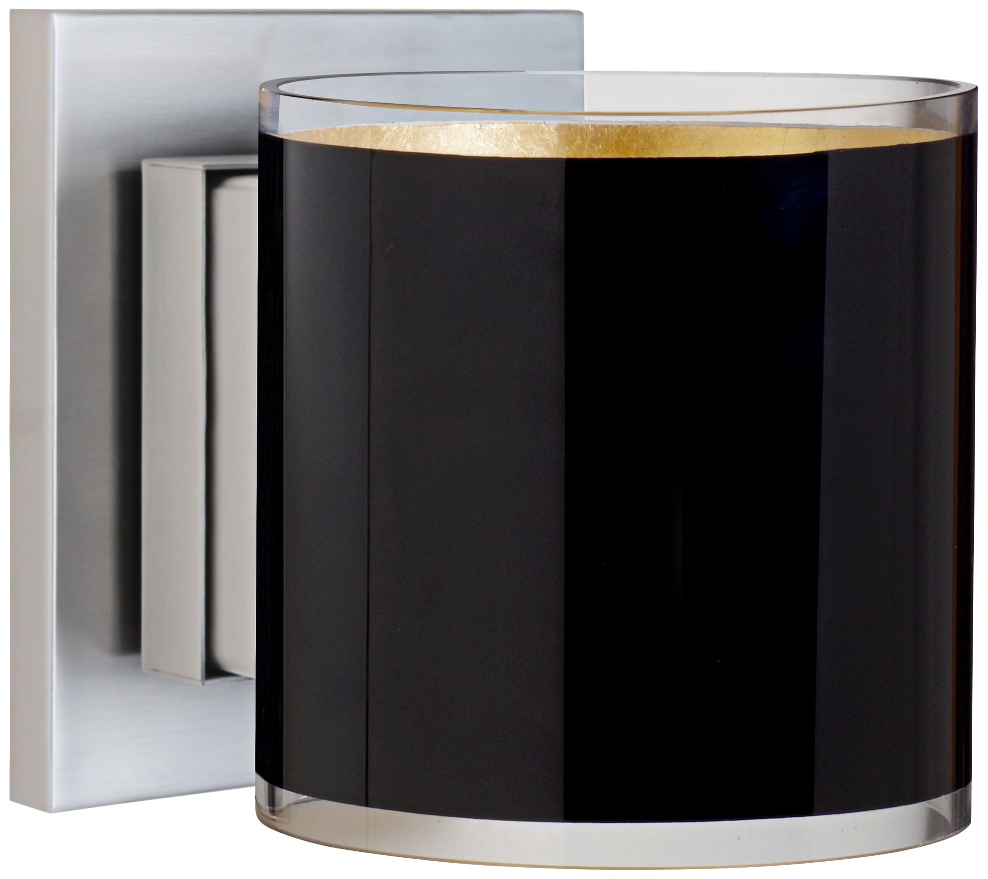 Besa Pogo 5 1/2" High Black Sconce