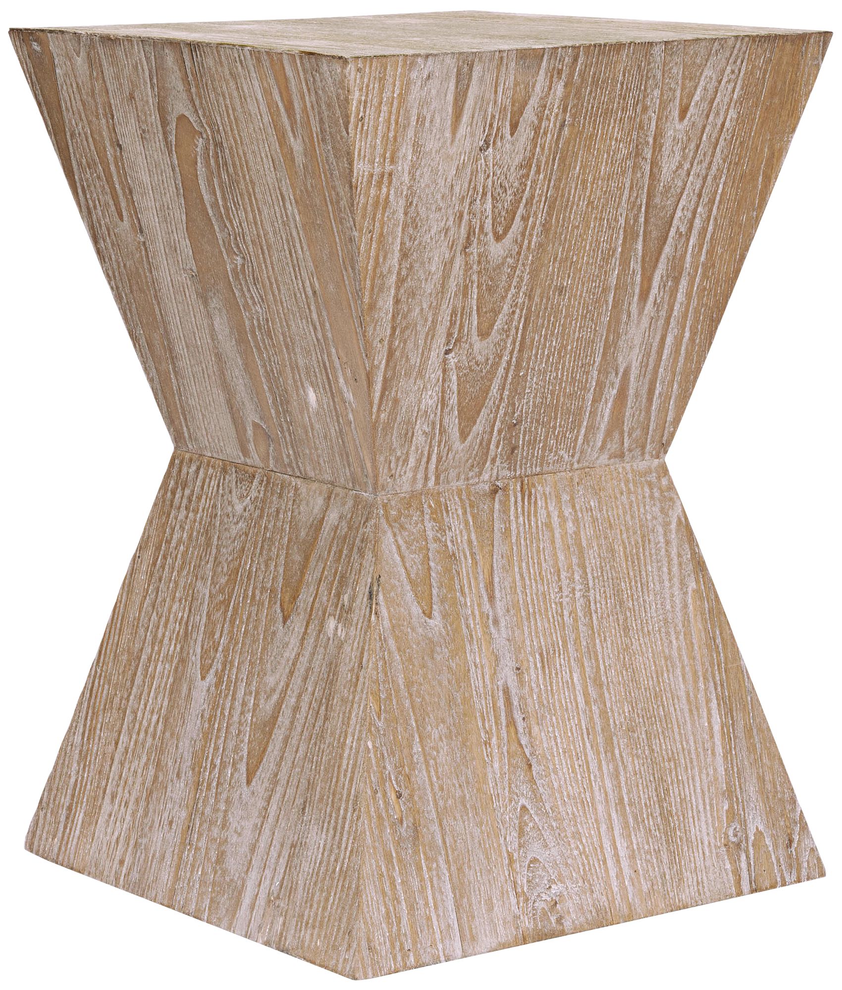 Martil 14" Wide Distressed Oak Wood Modern Side Table