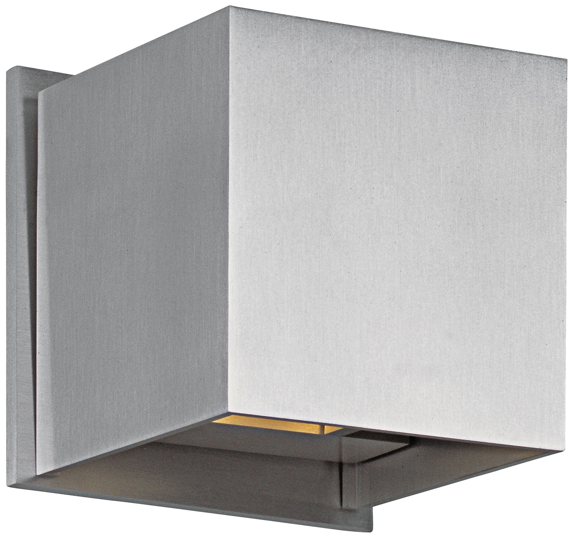 ET2 Alumilux 4 1/2" Wide Satin Aluminum LED Square Sconce