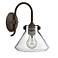 Congress 13" High Clear Glass Oil Rubbed Bronze Wall Sconce