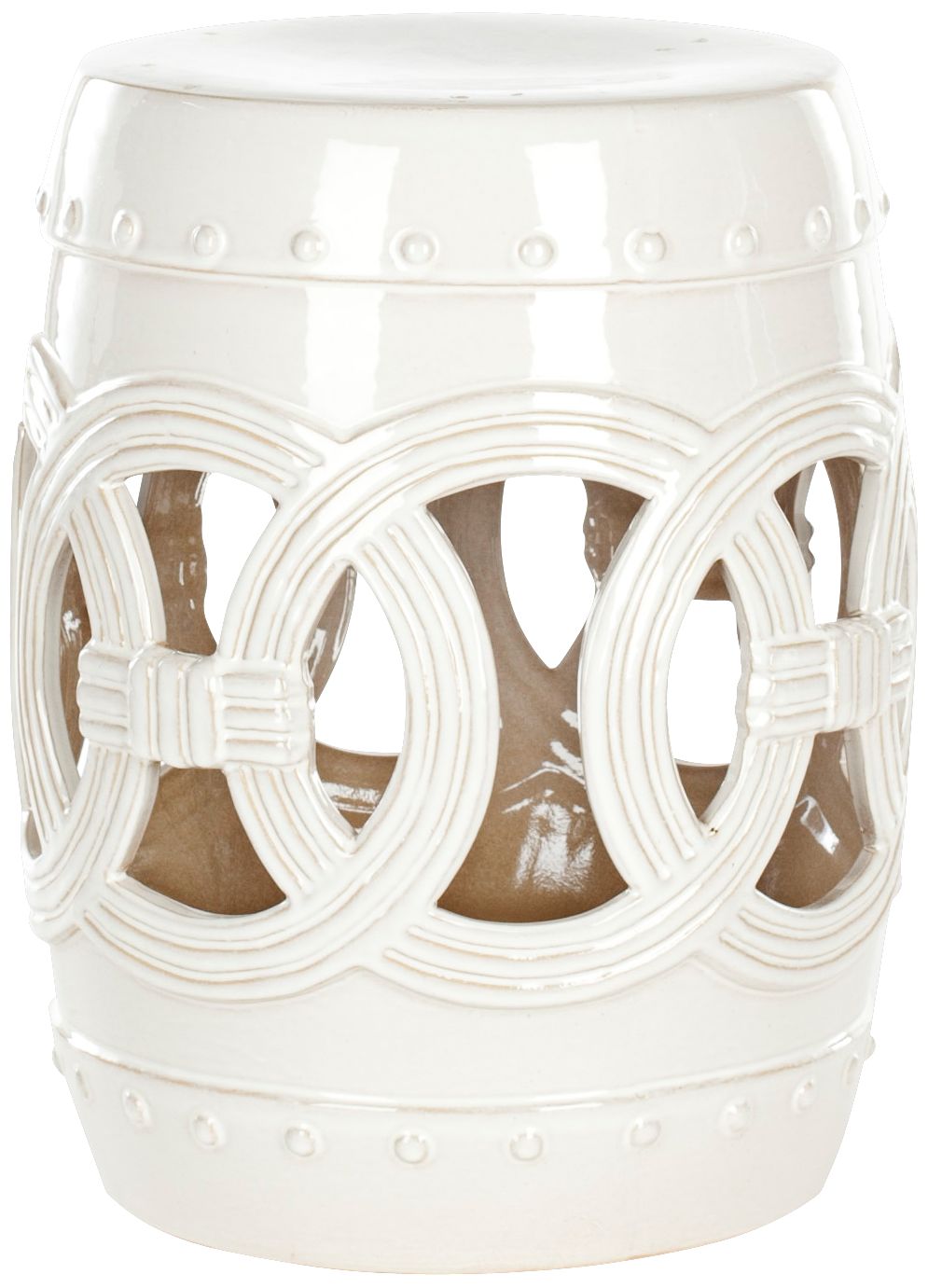 White Ivory Garden Stools Outdoor Decor Lamps Plus