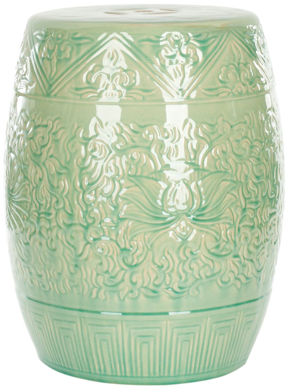 Safavieh Lotus Lime Green Ceramic Garden Stool
