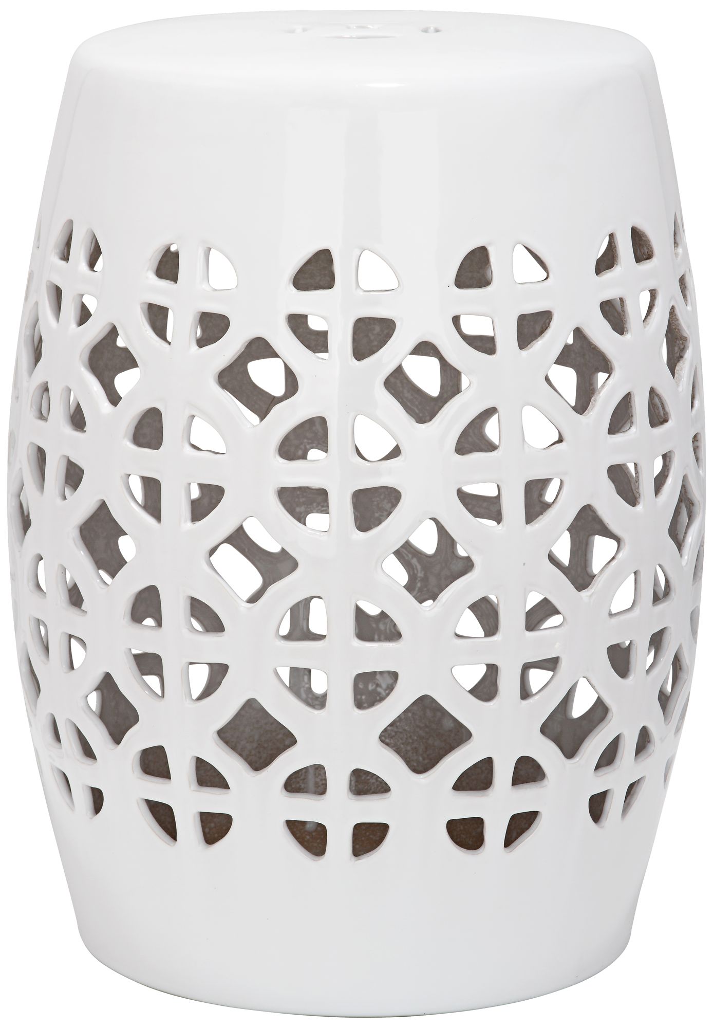 Safavieh Circle Lattice White Ceramic Garden Stool