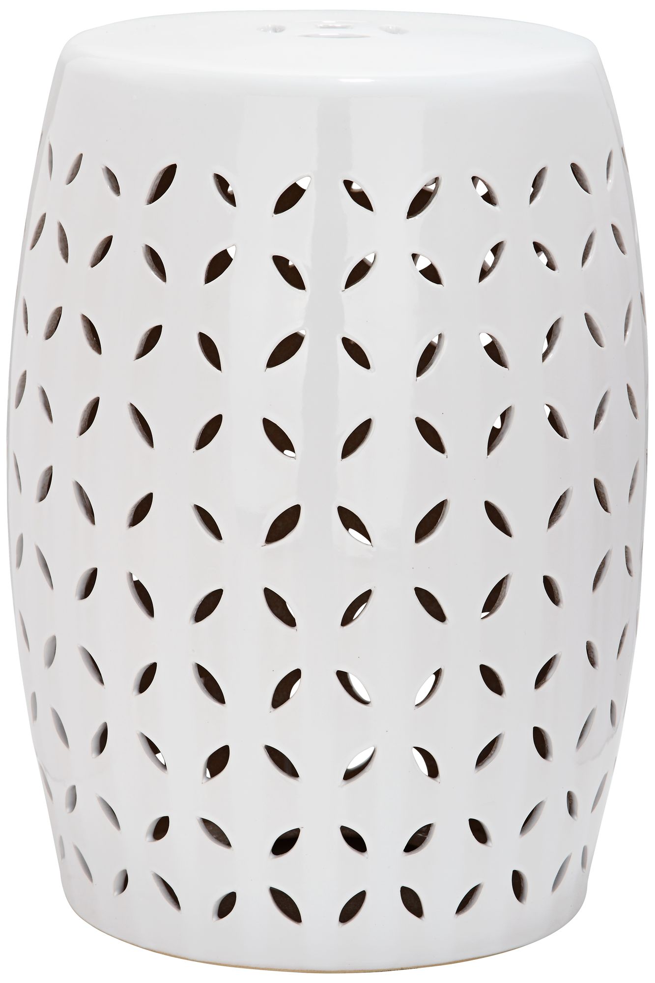 Safavieh Lattice Petal White Ceramic Garden Stool
