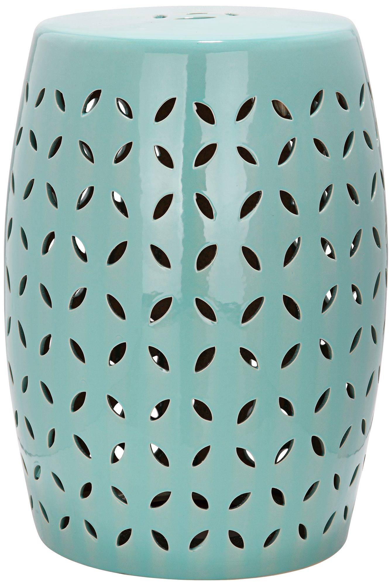 Safavieh Lattice Petal Robins Egg Blue Ceramic Garden Stool