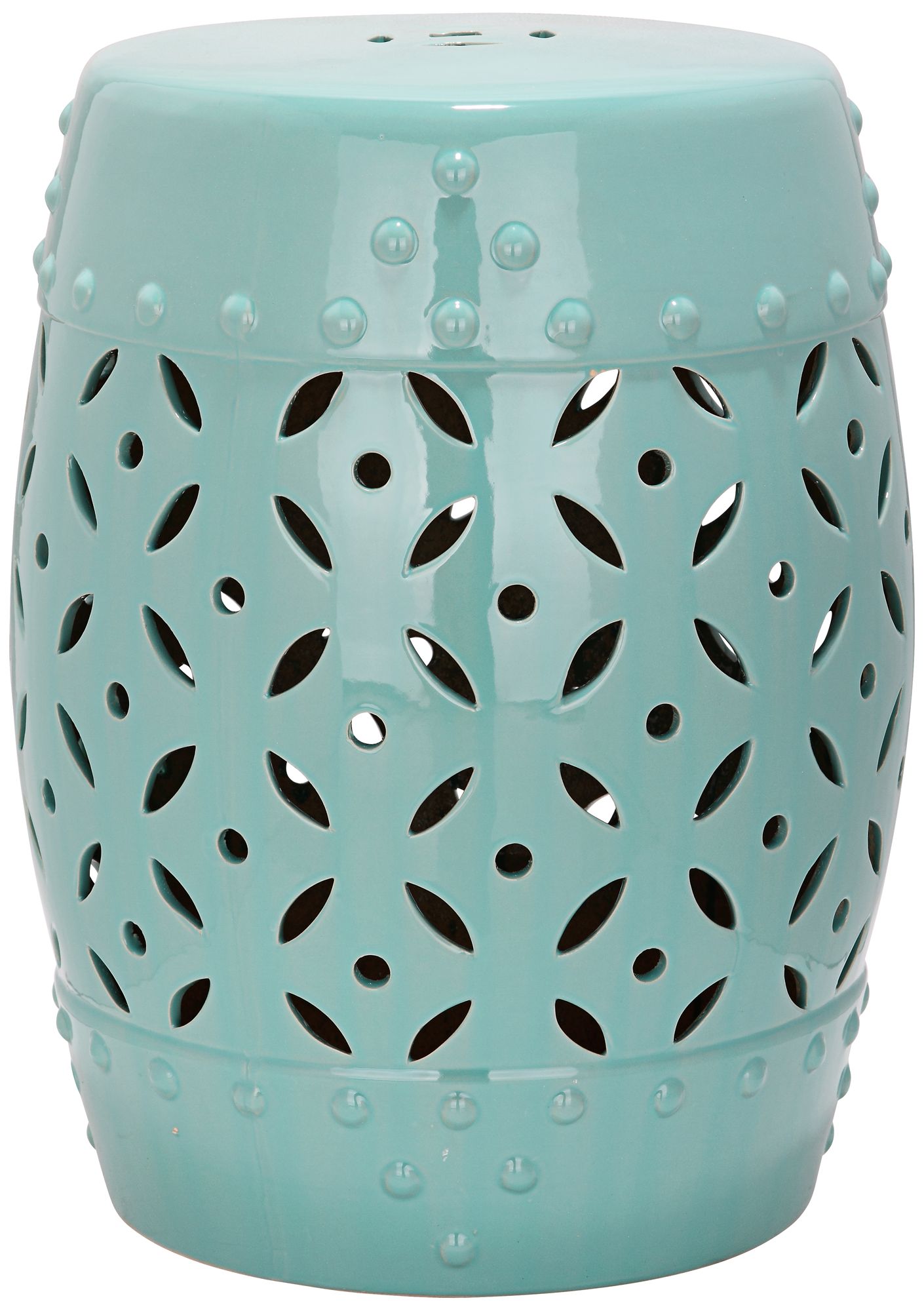 Safavieh Lattice Coin Robbins Egg Blue Ceramic Garden Stool