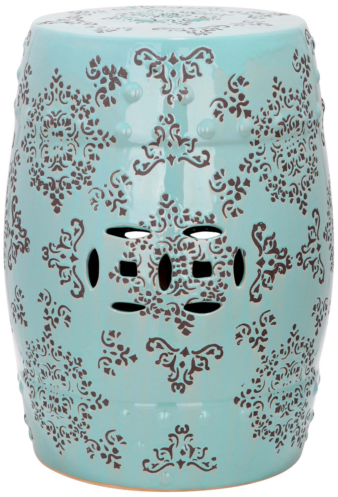 Safavieh Medallion Robbins Egg Blue Ceramic Garden Stool