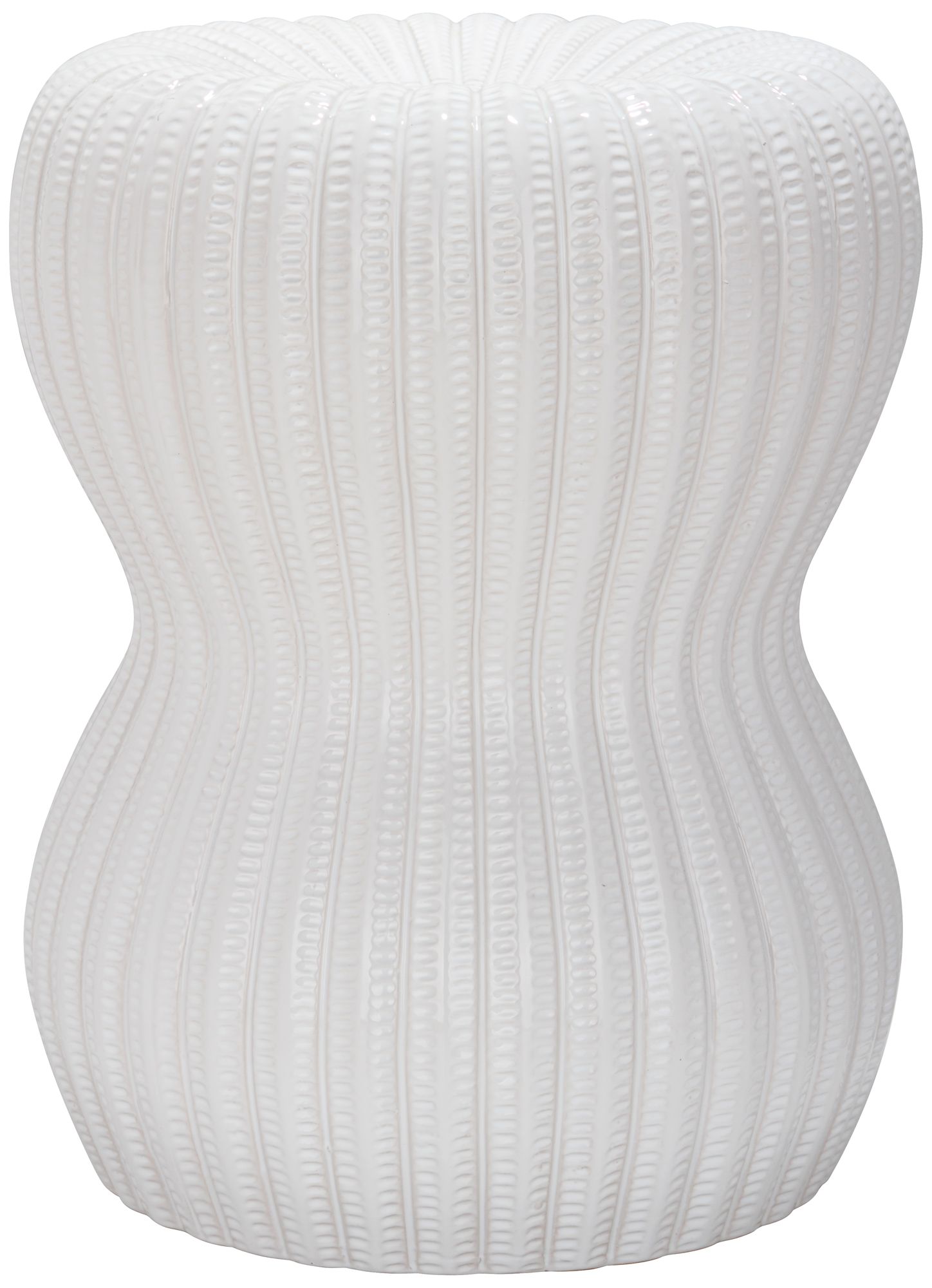 Safavieh Hour Glass White Ceramic Garden Stool
