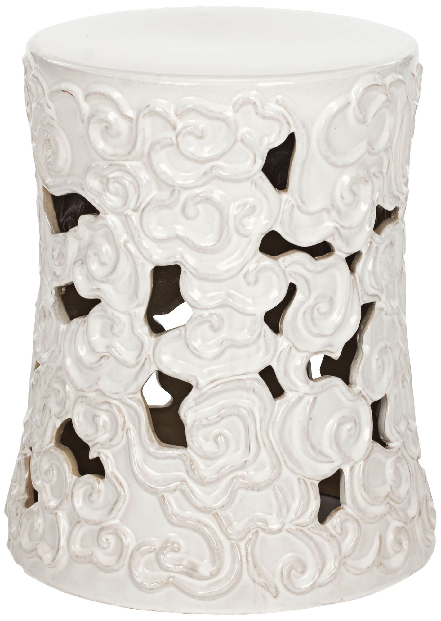 Safavieh Cloud White Ceramic Garden Stool