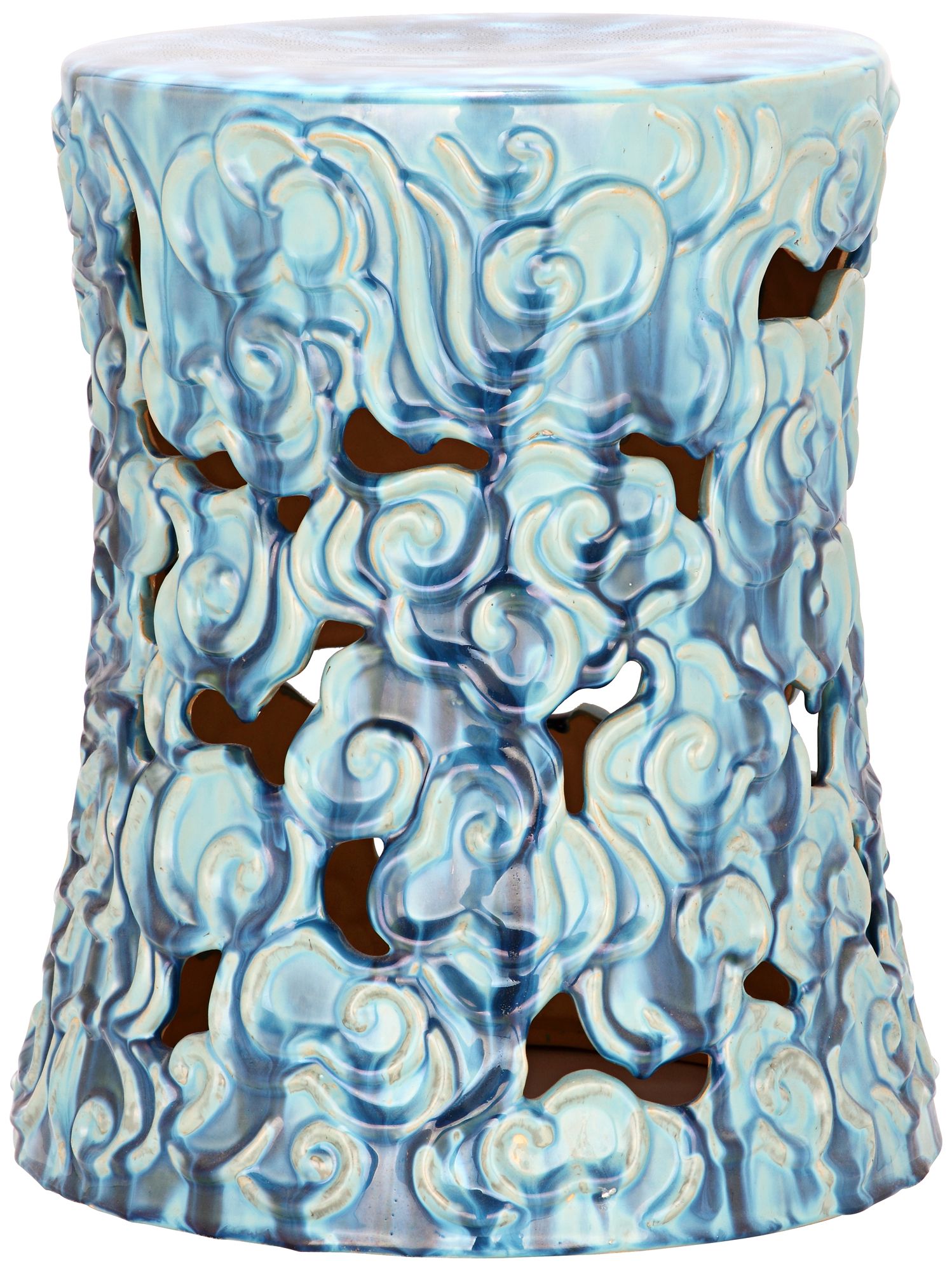 Safavieh Cloud Blue Ceramic Garden Stool