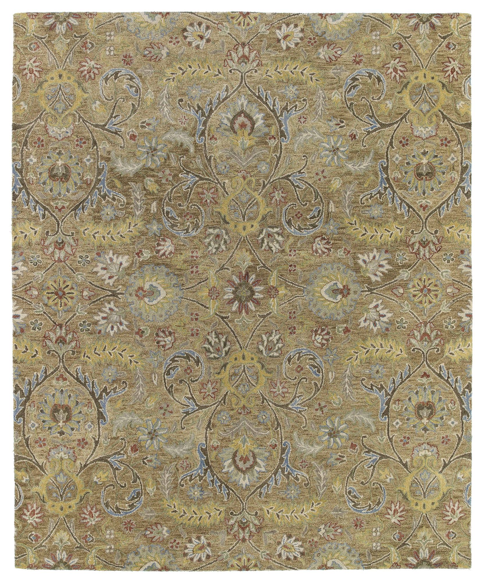 Kaleen Helena 3200-05 Athena Gold Wool Area Rug 