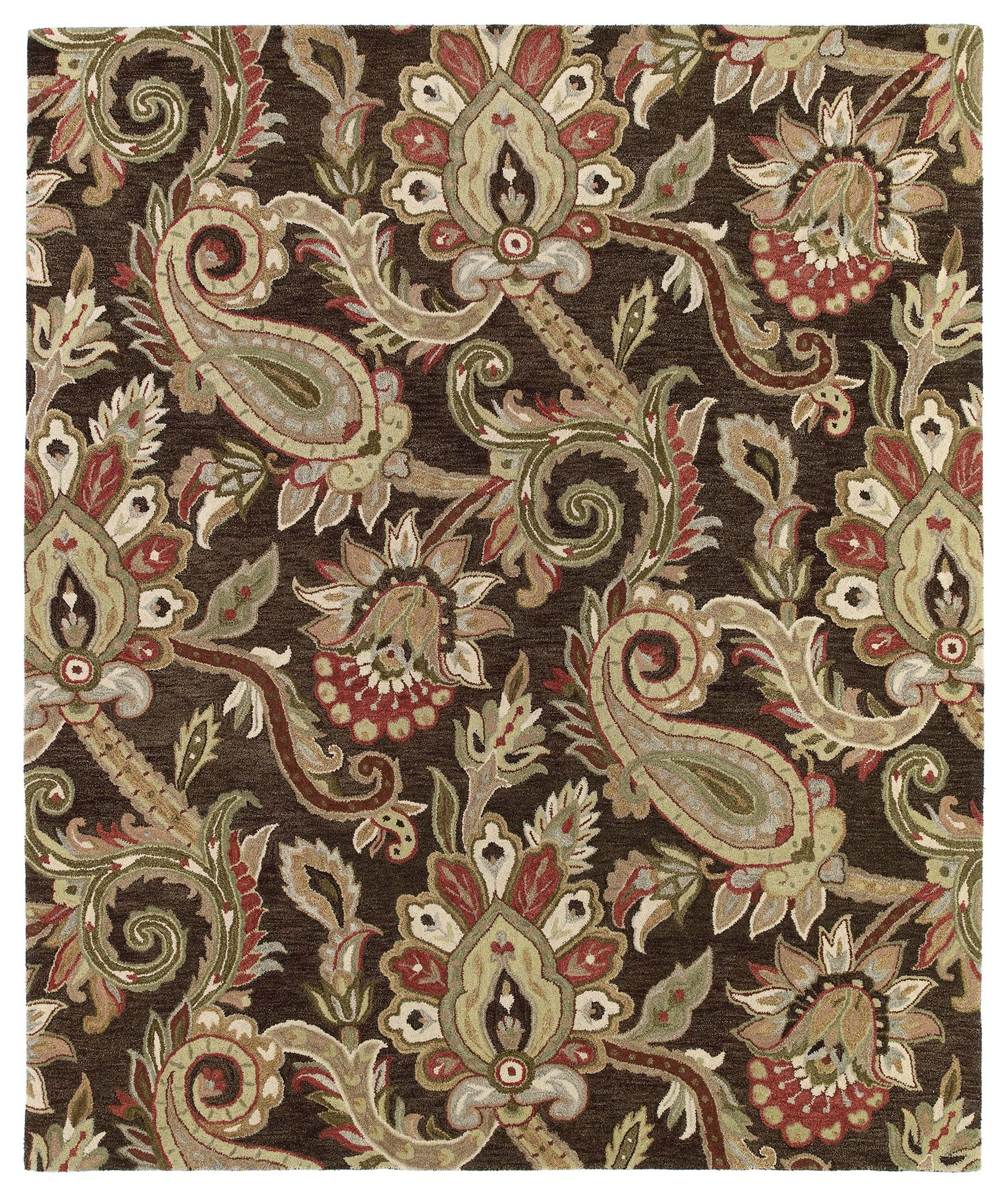 Kaleen Helena 3204-40 Odyusseus Chocolate Wool Area Rug 