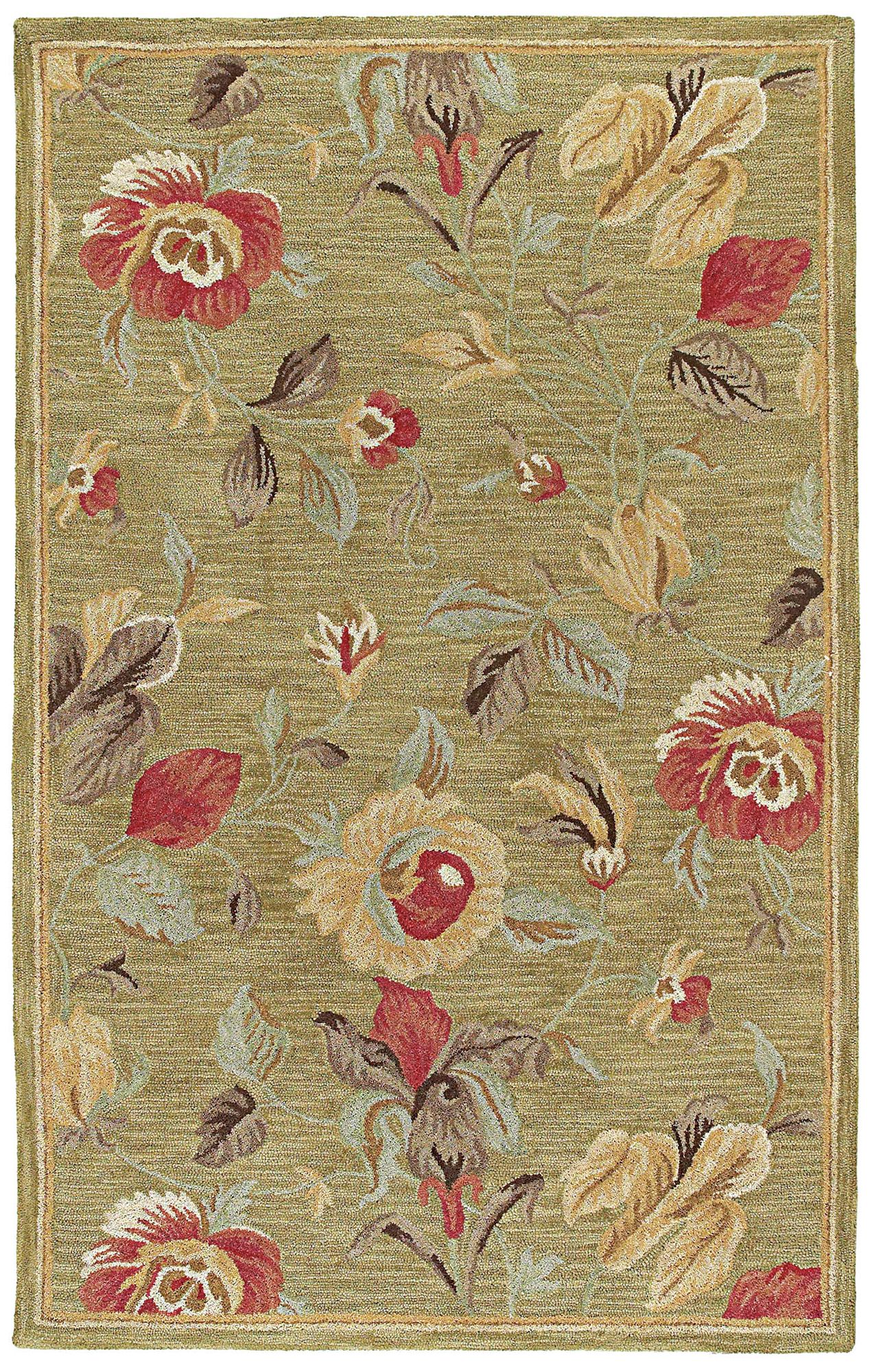 Kaleen Khazana 6557-23 Savannah Olive Wool Area Rug 