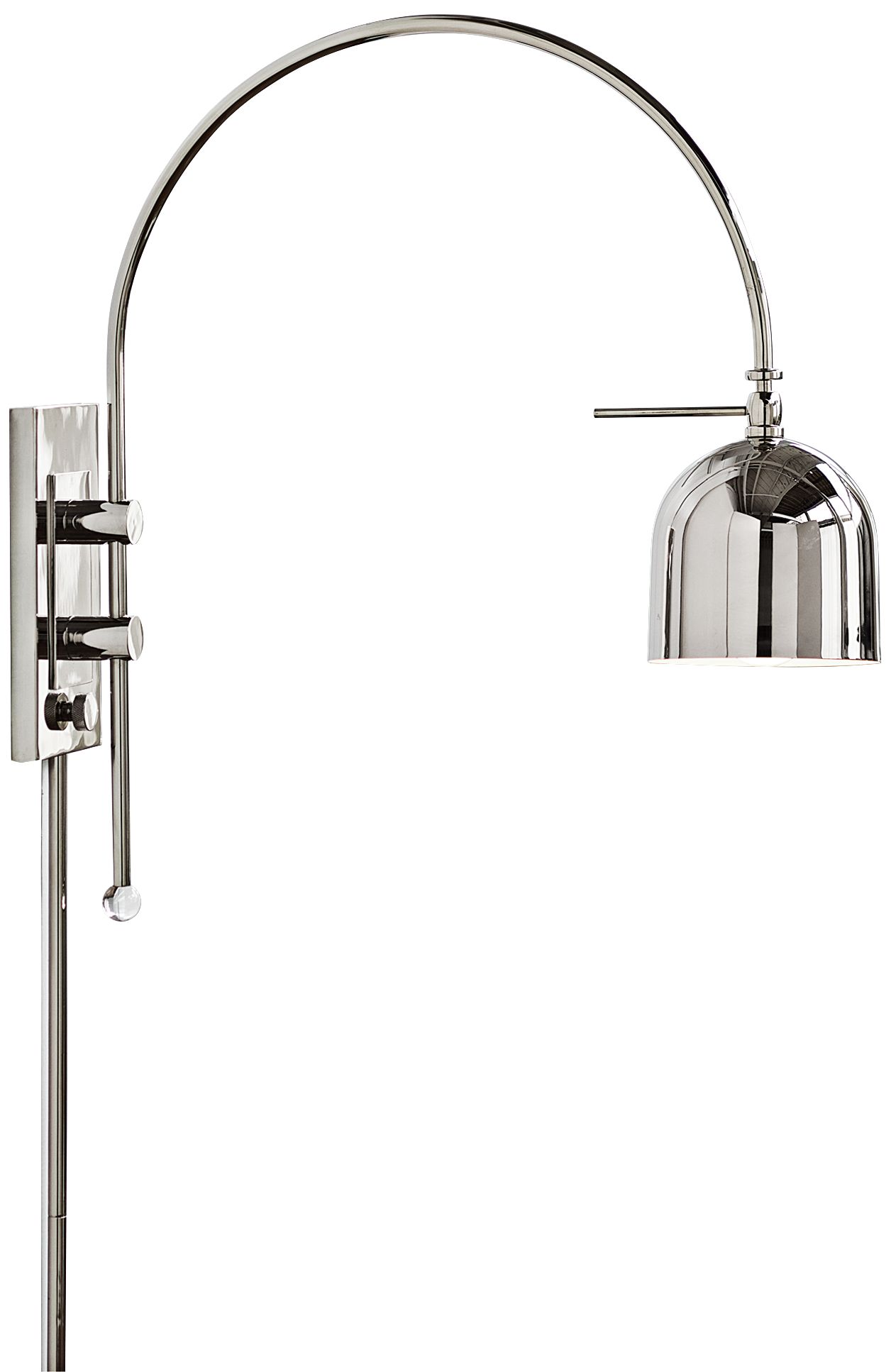 Regina Andrew 21" Modern Silver Arc Plug-In Wall Sconce