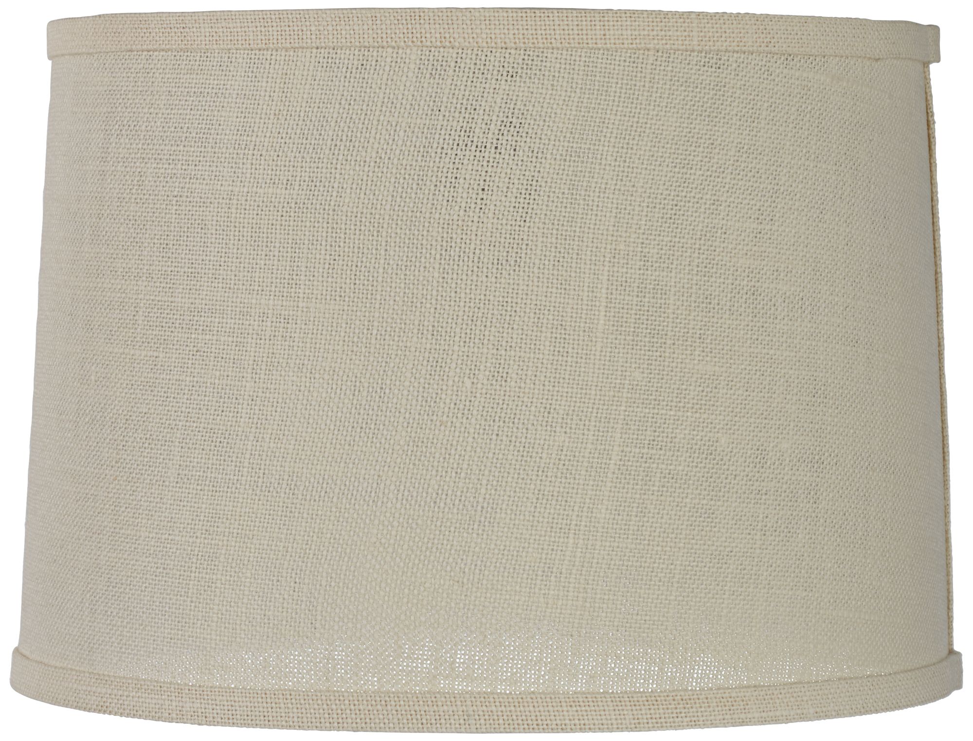 white burlap lamp shade