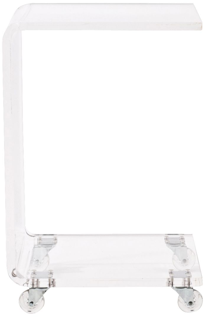 Cece 13 1/2" Wide Clear Acrylic Modern Accent Table