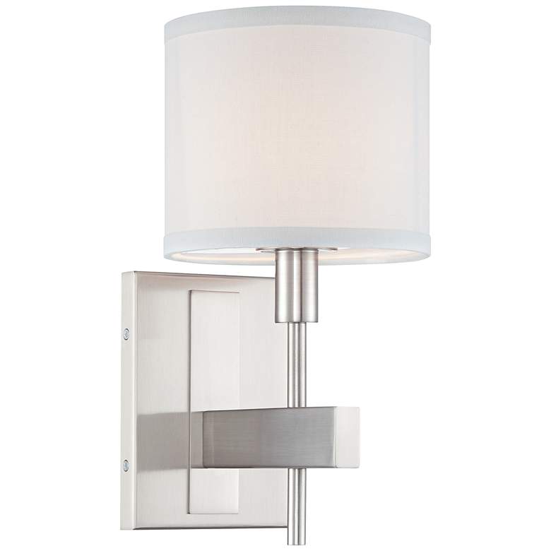 Image 3 Orson 13 1/2" High Satin Nickel Wall Sconce