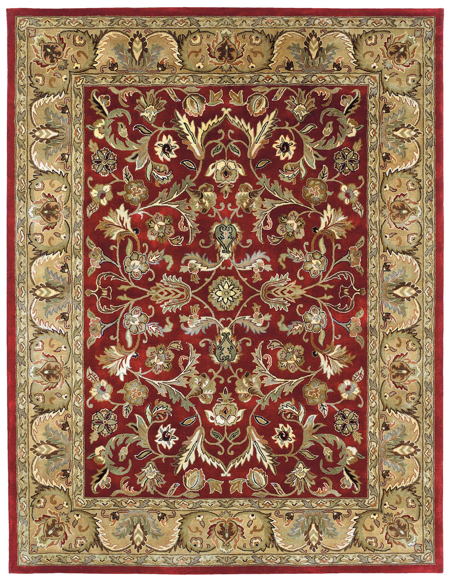 Kaleen Mystic 6001-25 William Red Wool Area Rug 