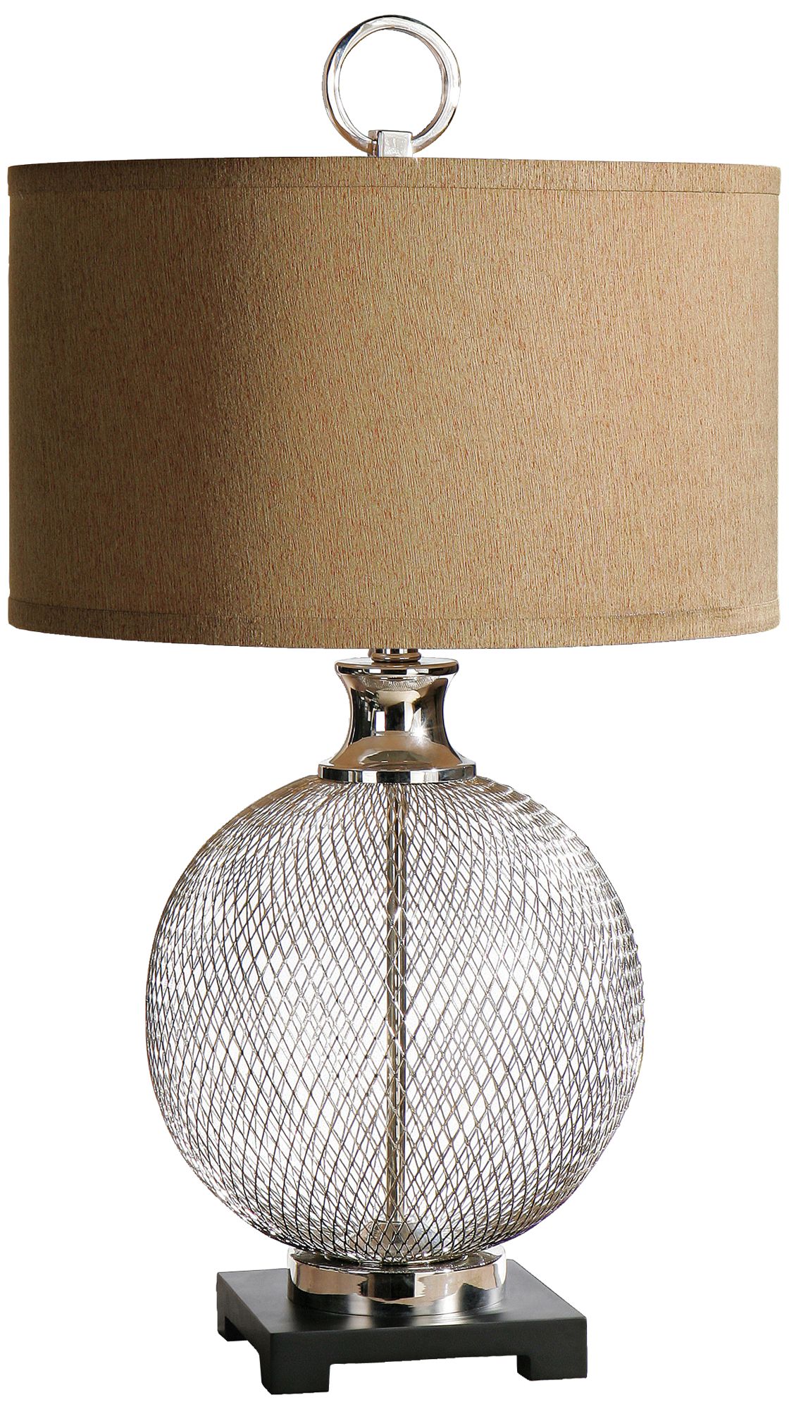 Uttermost Catalan Polished Nickel Cage Table Lamp