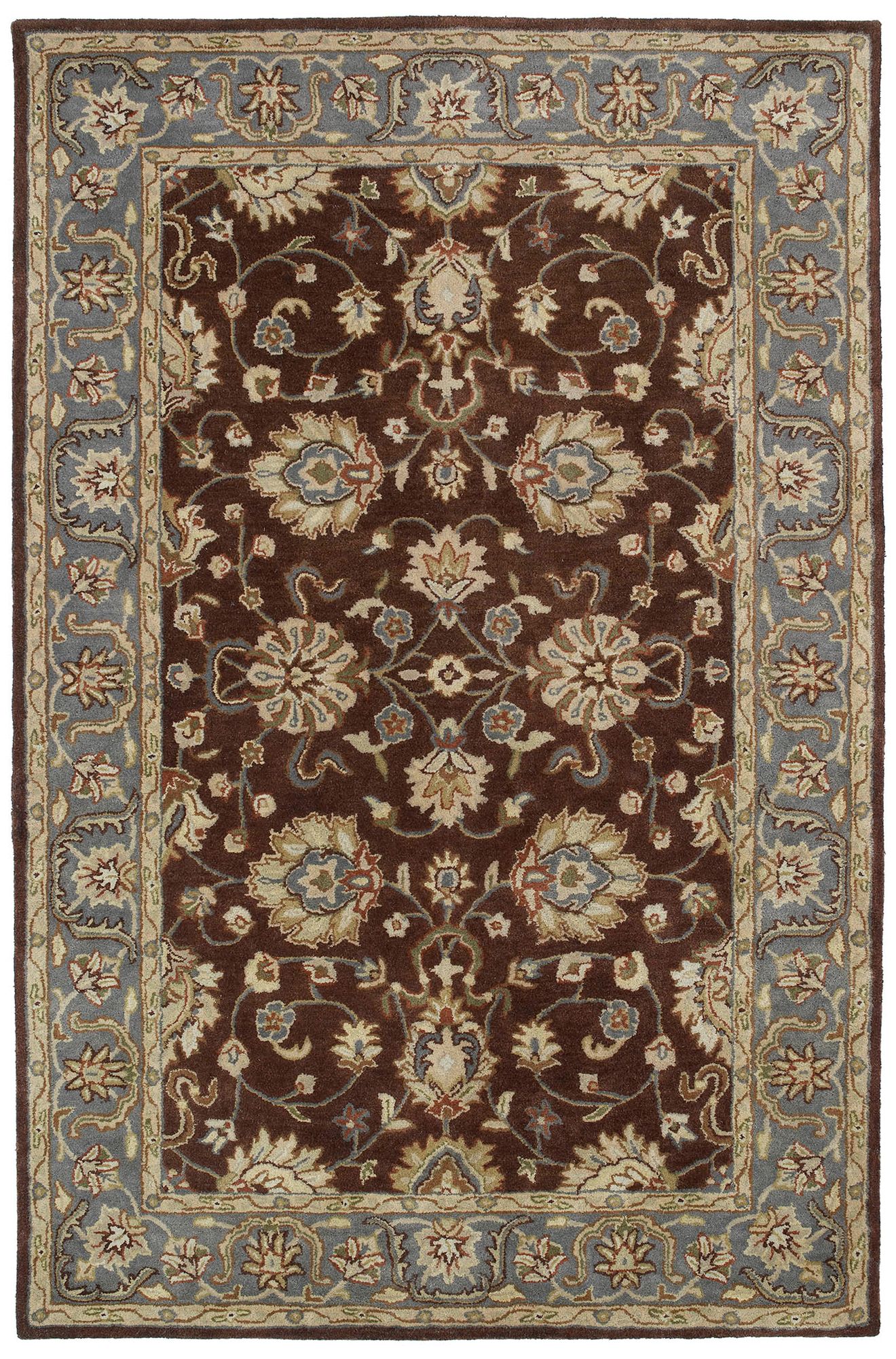 Kaleen Mystic 6062-49 Agean Brown Wool Area Rug 