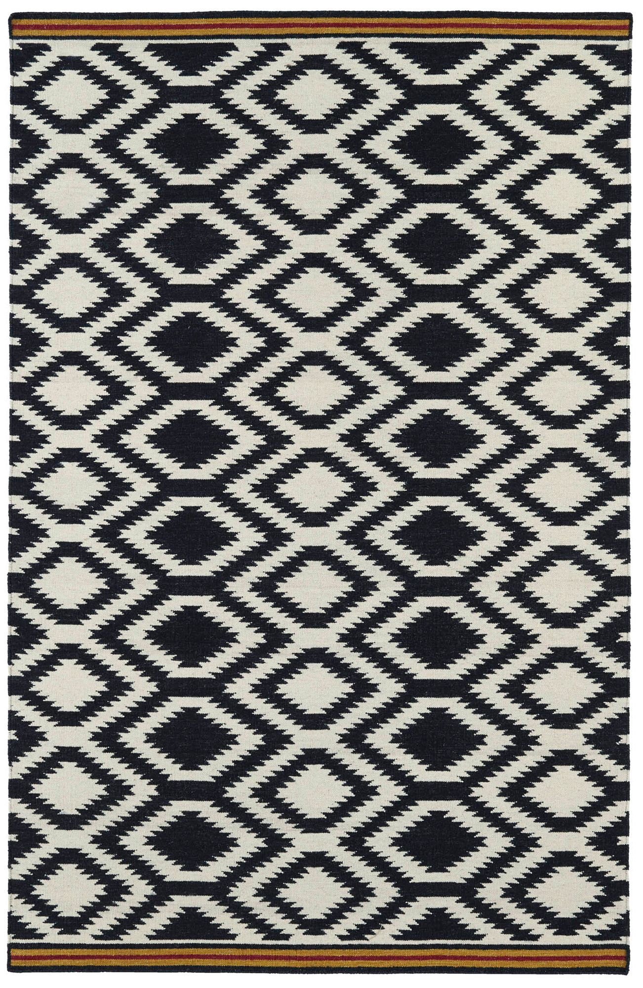 Kaleen Nomad NOM04-02 Black Wool Area Rug 