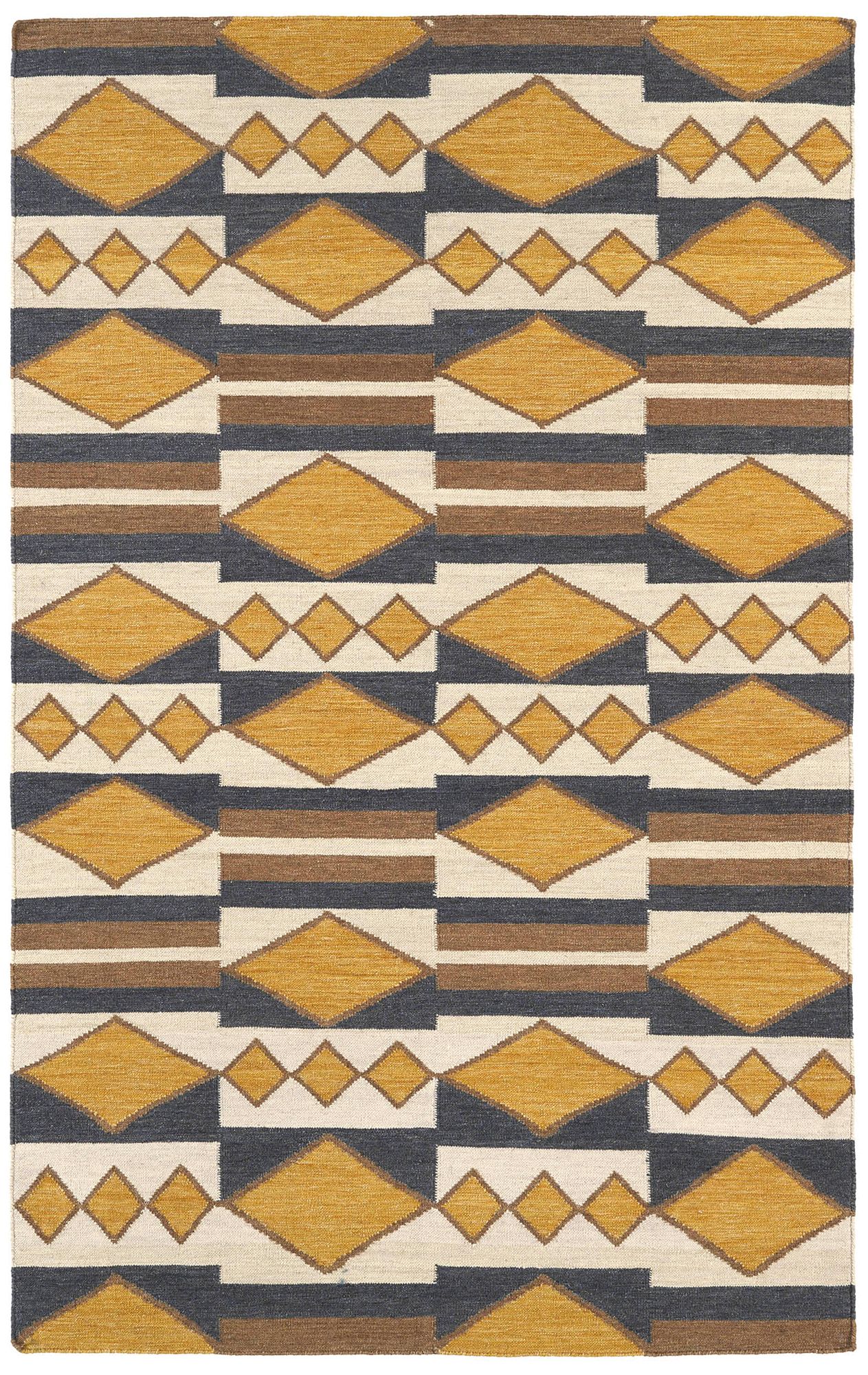 Kaleen Nomad NOM07-05 Gold Wool Area Rug 