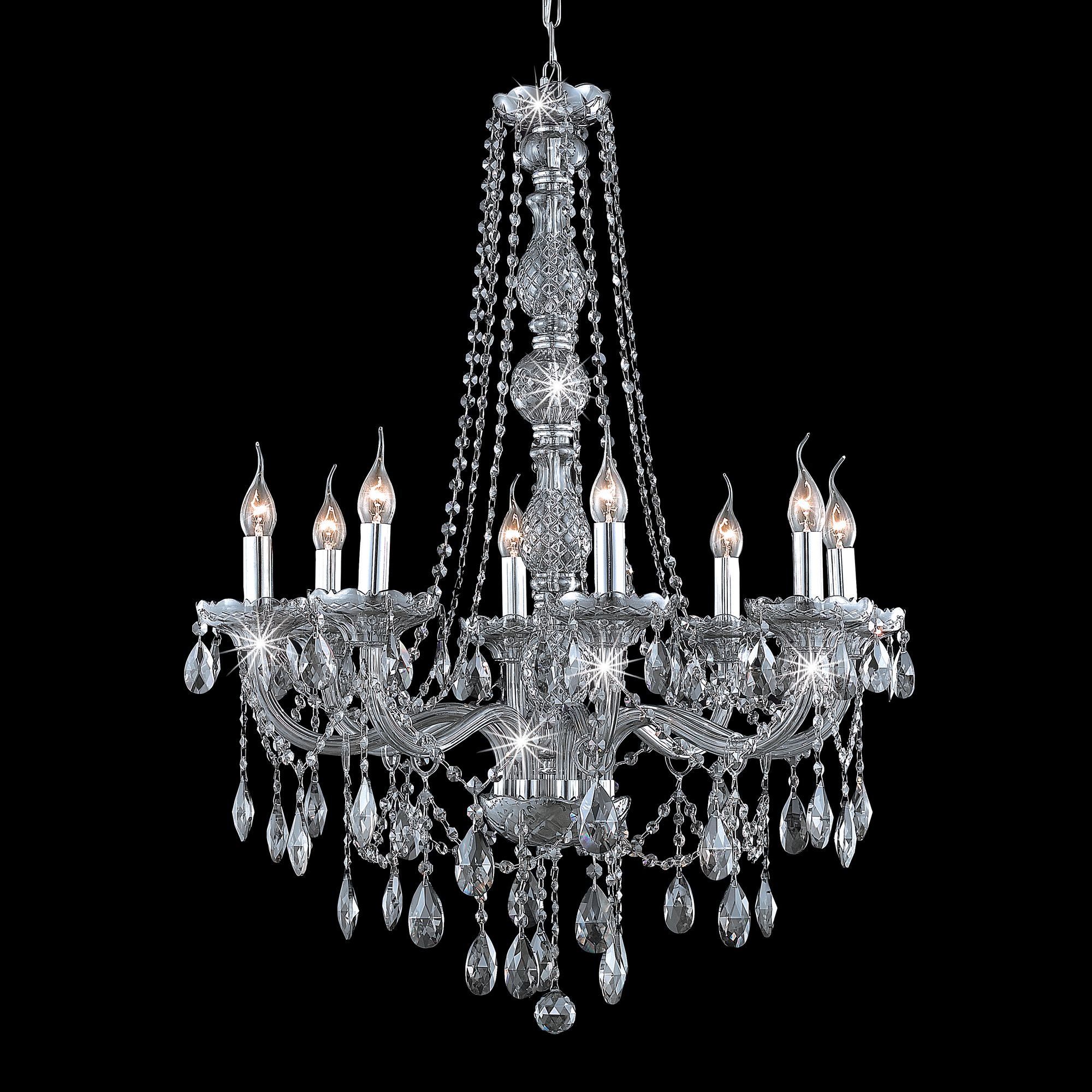 Verona Collection 28" Wide Silver Chandelier