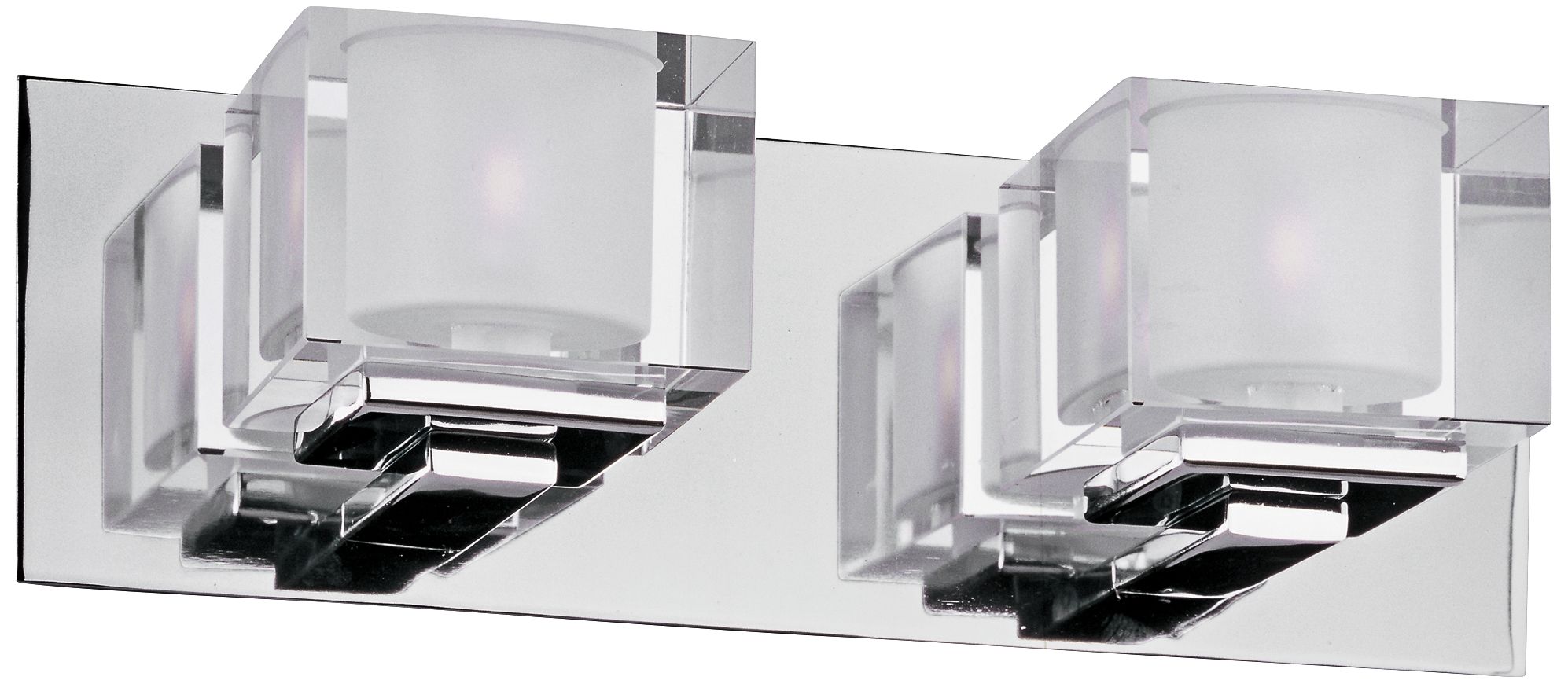 Maxim Cubic 14 1/2" Wide Polished Chrome Bath Light