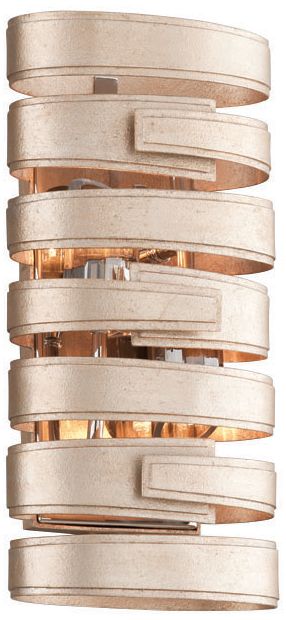 Corbett Recoil 13 1/2" High Silver Leaf Wall Sconce