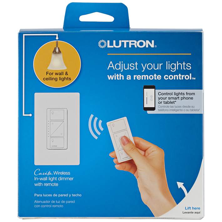 Caseta White Wireless Remote In Wall Light Dimmer Kit 4x638 Lamps Plus - Wireless Ceiling Light With Wall Switch