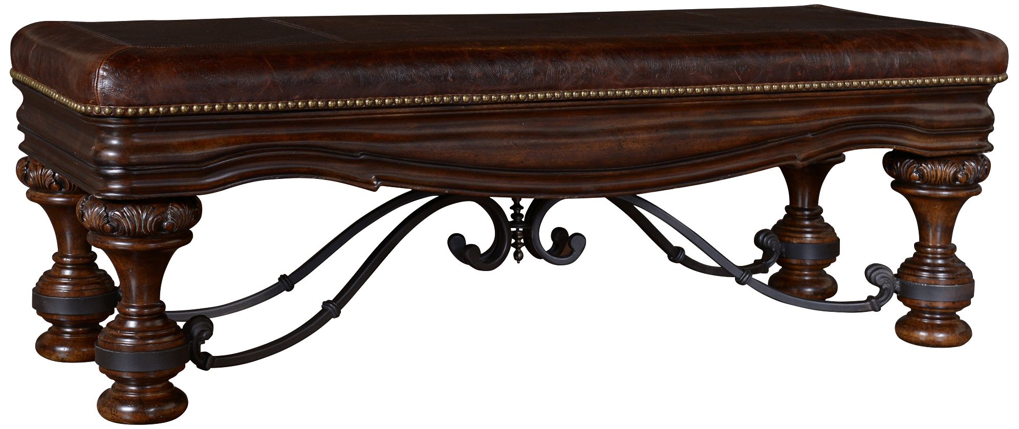 Valencia 54 1 4 Wide Cushioned Storage Bench 4y293 Lamps Plus