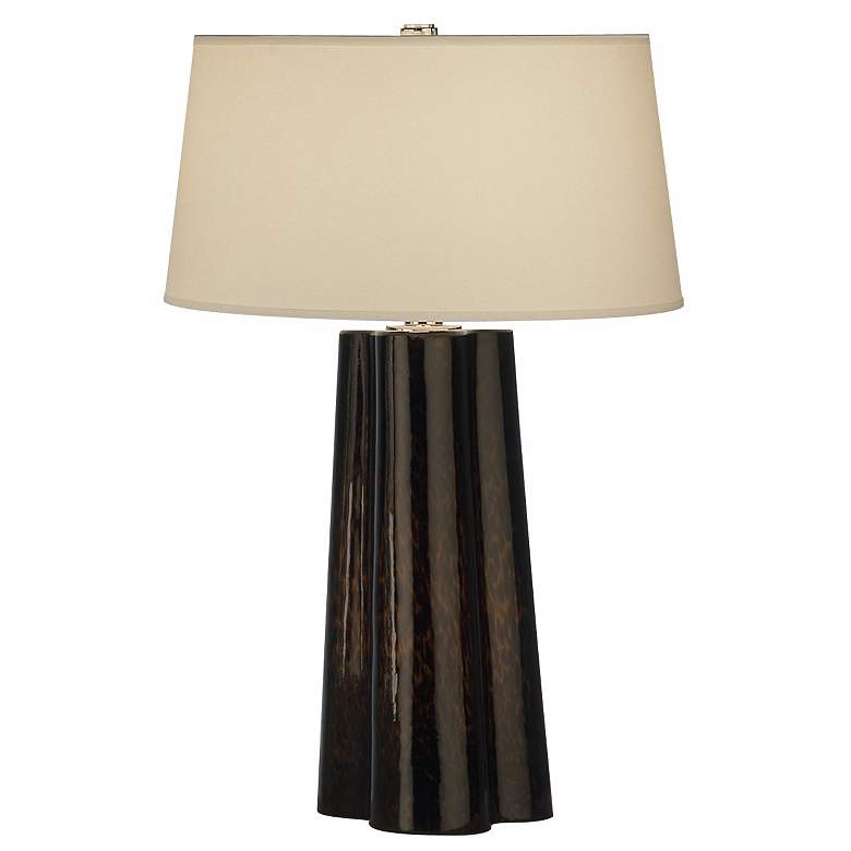 Robert Abbey Wavy Collection Brown Amber Table Lamp