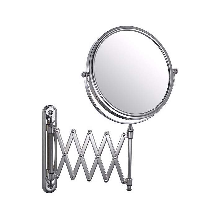 Aptations Chrome Swing Arm Vanity, Swing Arm Magnifying Mirror