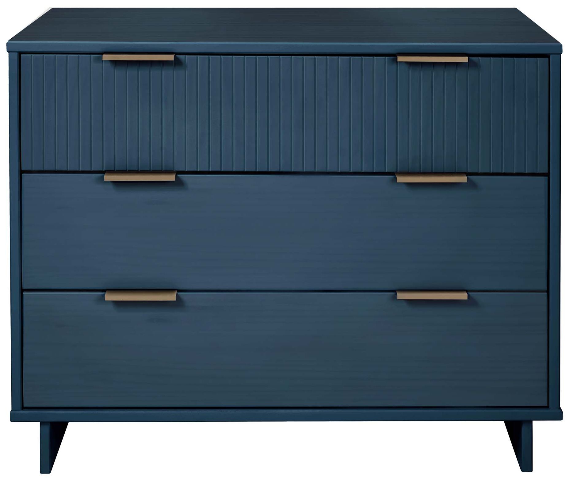 Manhattan Comfort Granville 37 3/4" Wide Midnight Blue 3-drawer Dresser