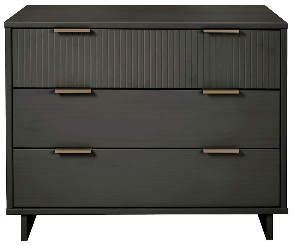 Manhattan Comfort Granville 38.18 Standard Dresser In Dark Grey