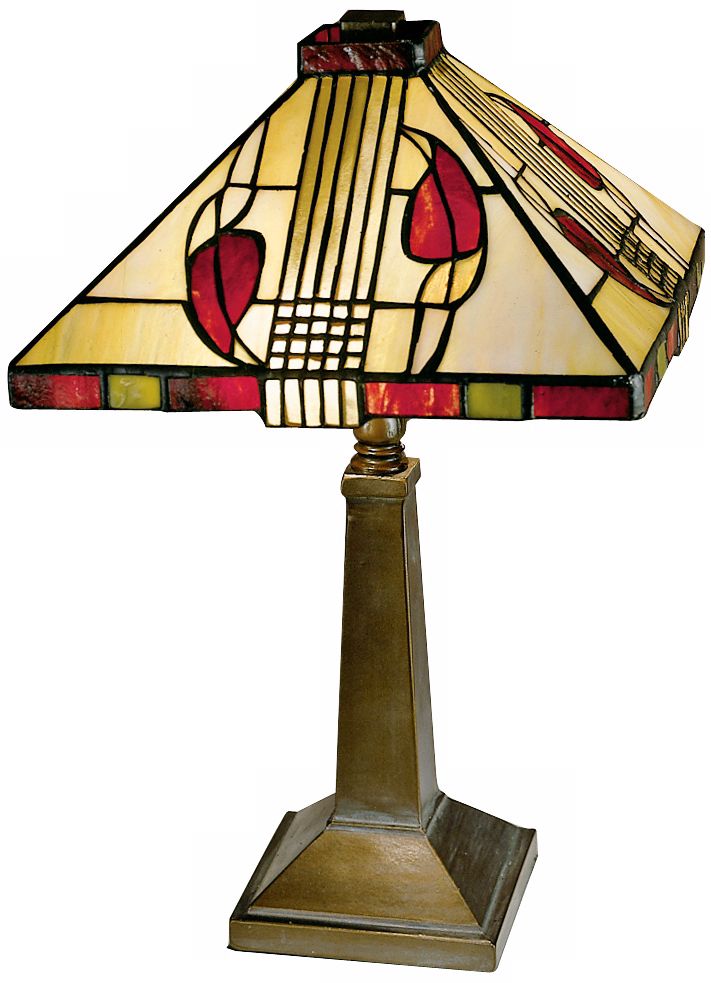 Henderson 15" High Cream Glass Dale Tiffany Accent Lamp