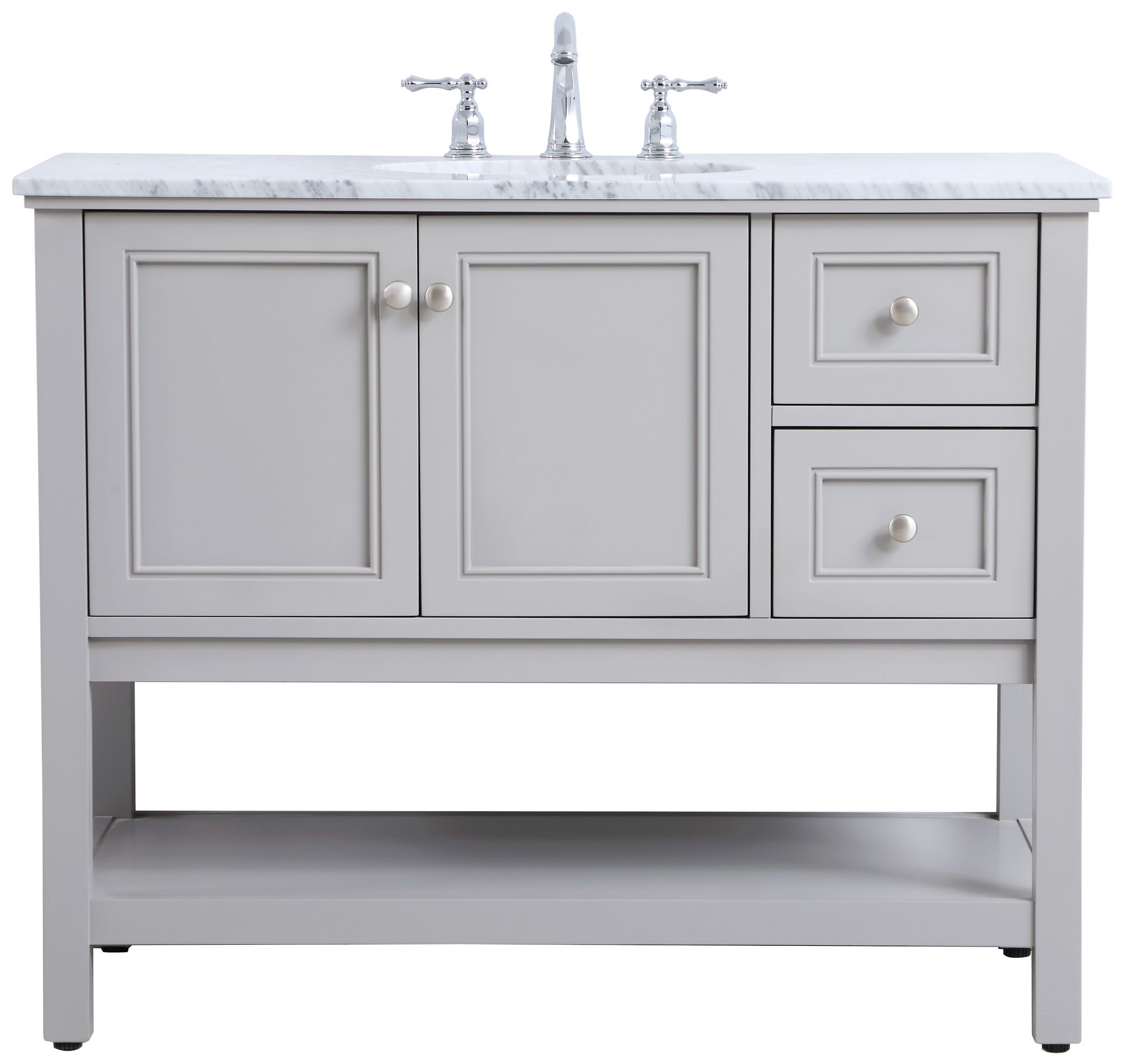 42 Inch Single Bathroom Vanity Set In Grey