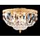 James R. Moder 9"W Gold and Swarovski Crystal Ceiling Light